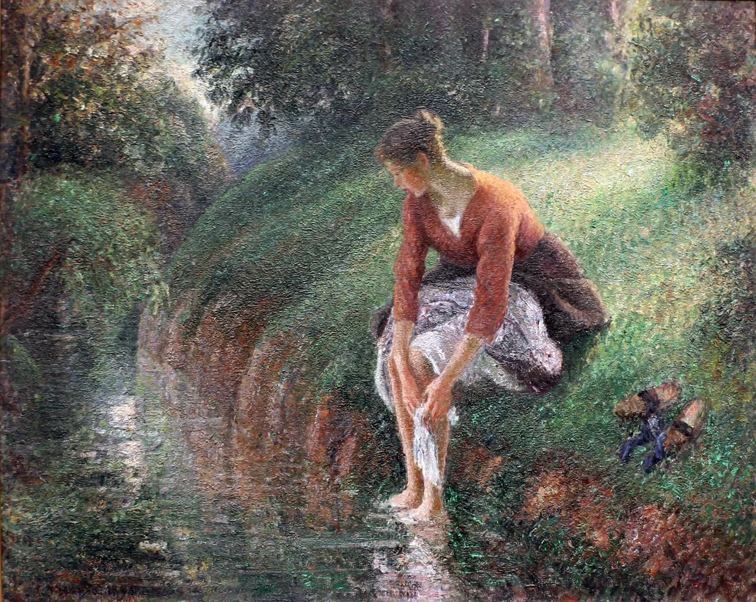 Donna che si bagna i piedi in un ruscello, 1894 - Art Institute of Chicago